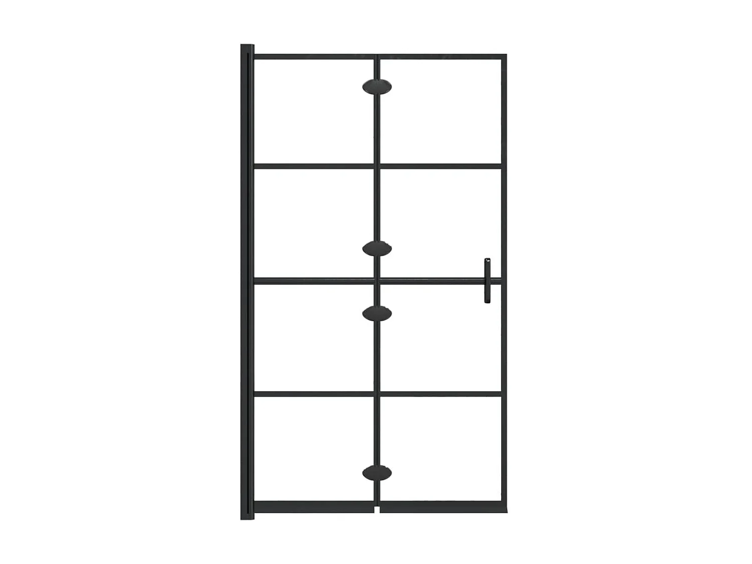 Mampara de ducha plegable ESG negro 80x140 cm ES66400