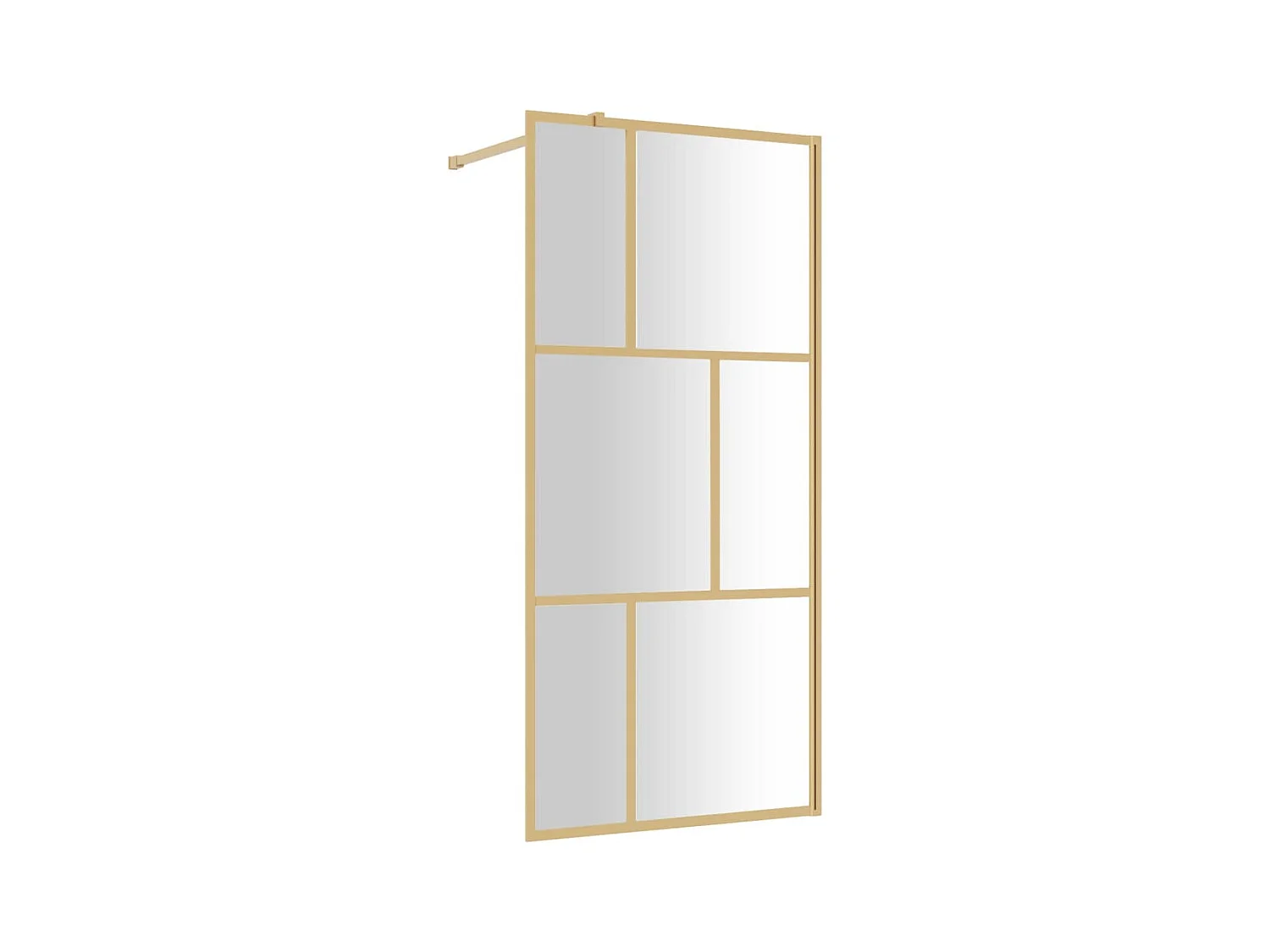 Divisória de chuveiro 80x195 cm vidro transparente ESG dourado PT389452