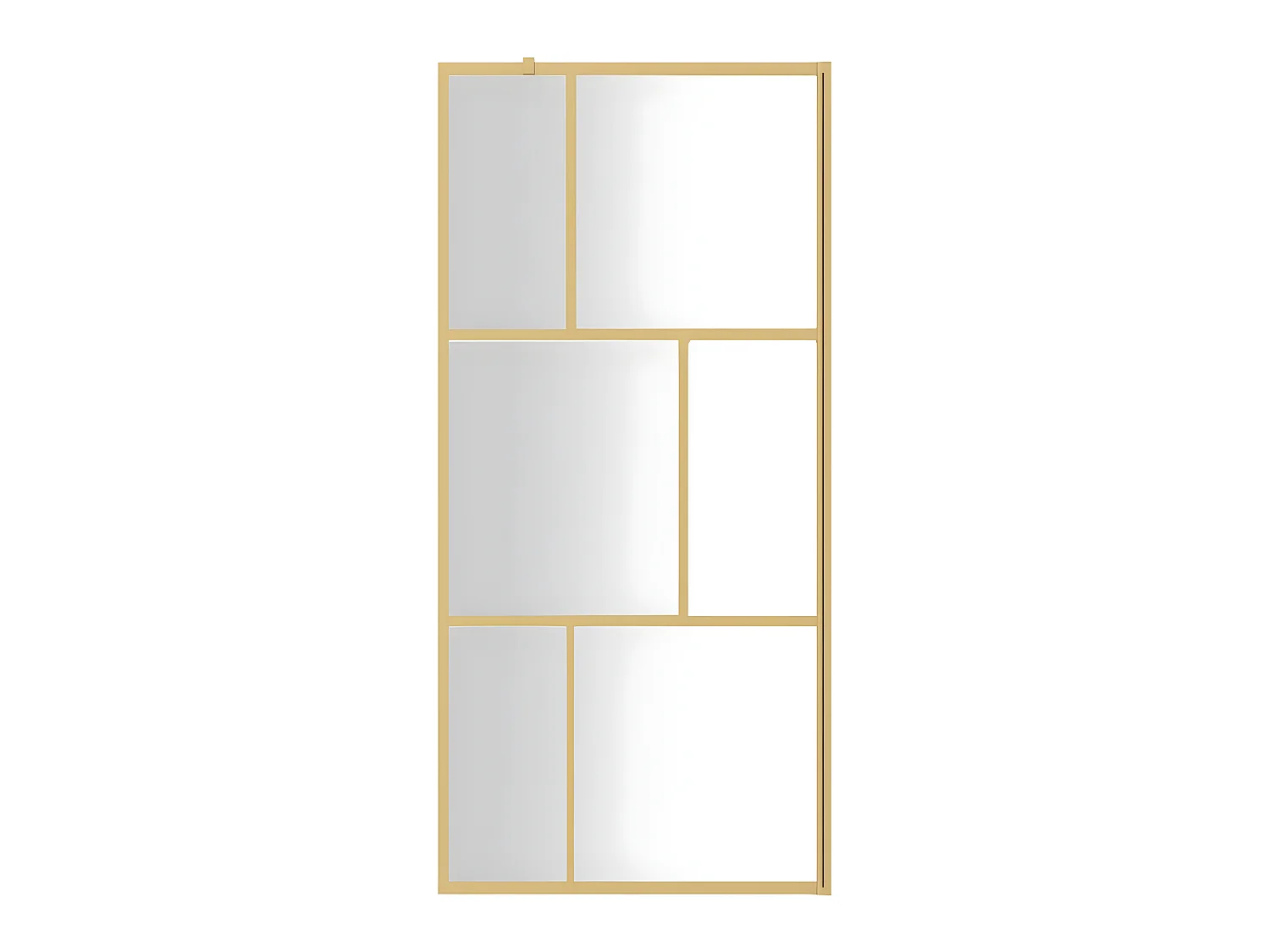 Divisória de chuveiro 80x195 cm vidro transparente ESG dourado PT389452