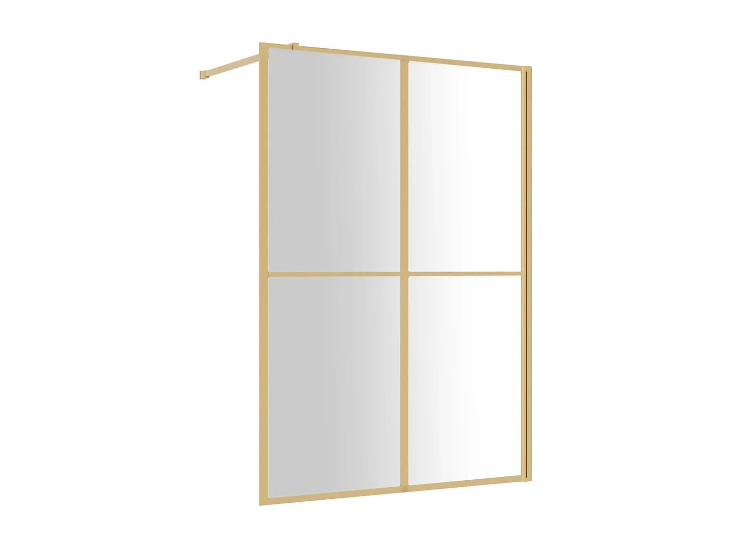 Divisória de chuveiro 140x195 cm vidro transparente ESG dourado PT604164