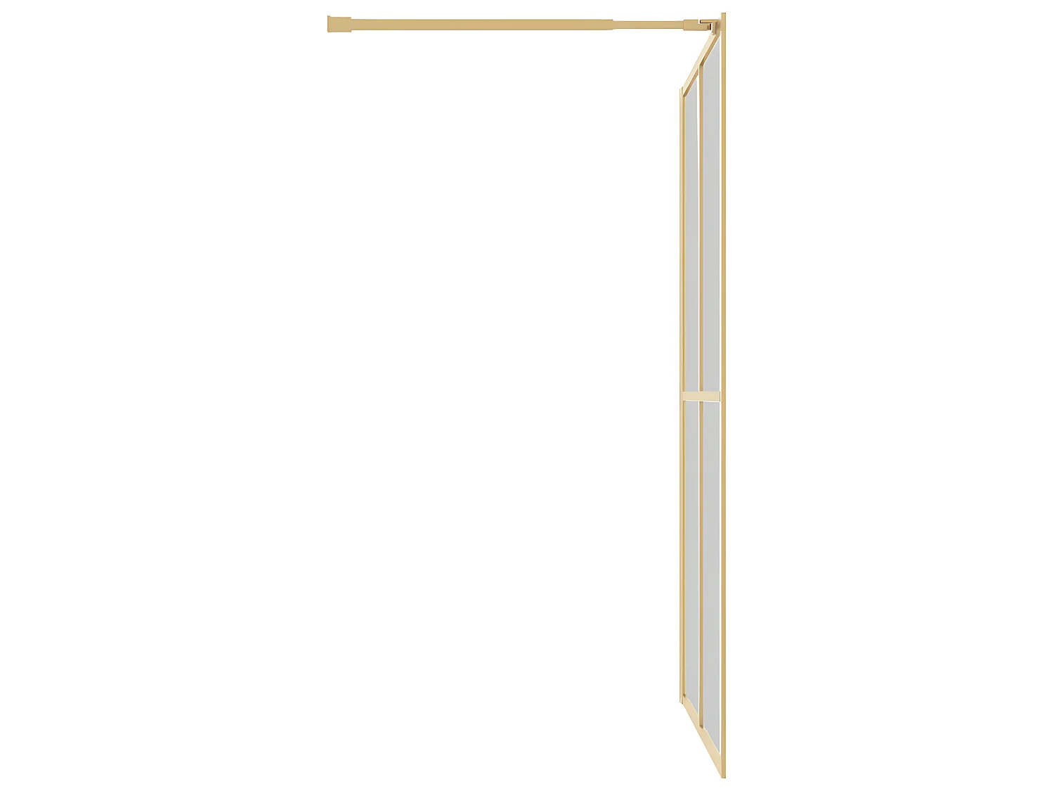 Divisória de chuveiro 140x195 cm vidro transparente ESG dourado PT604164