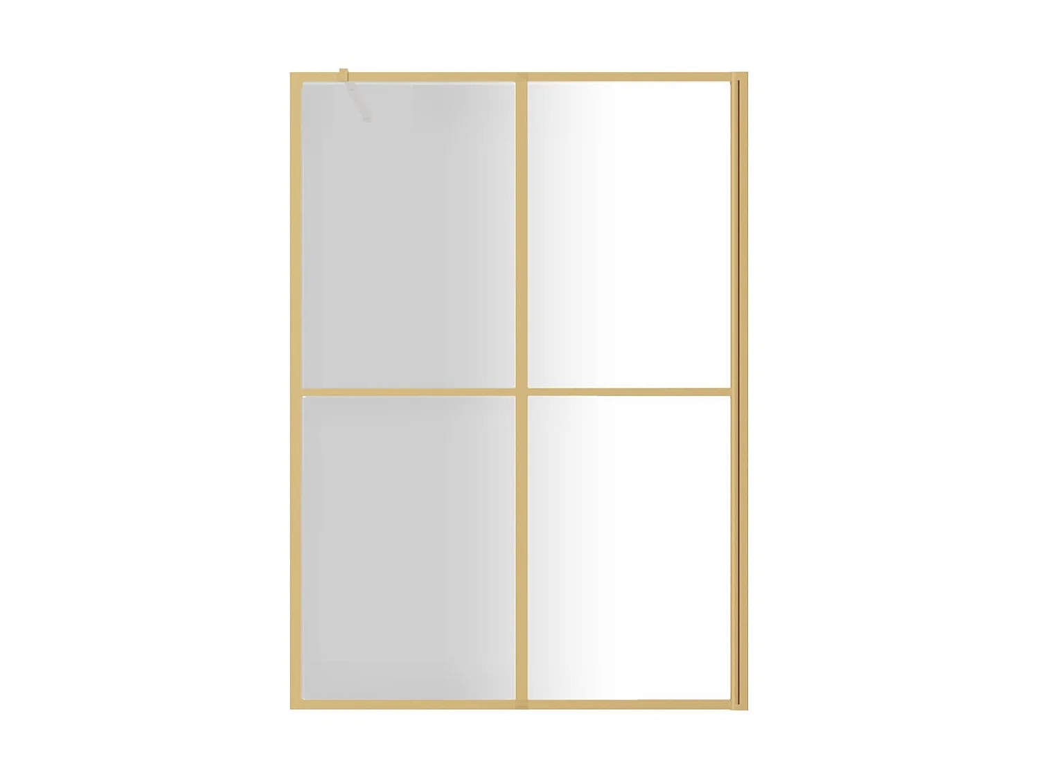 Divisória de chuveiro 140x195 cm vidro transparente ESG dourado PT604164