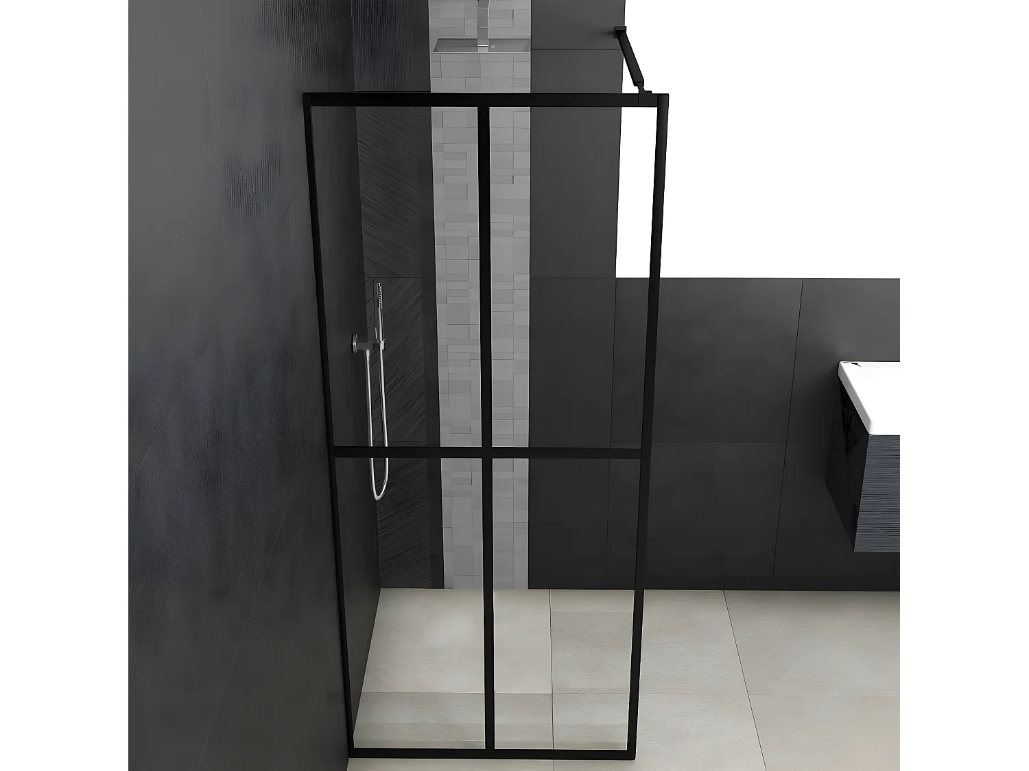 Paroi de douche Verre trempé transparent 118x190 cm WVGQ1190