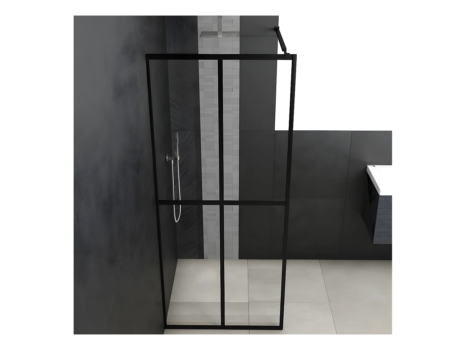 Paroi de douche Verre trempé transparent 100x195 cm WVGQ1624