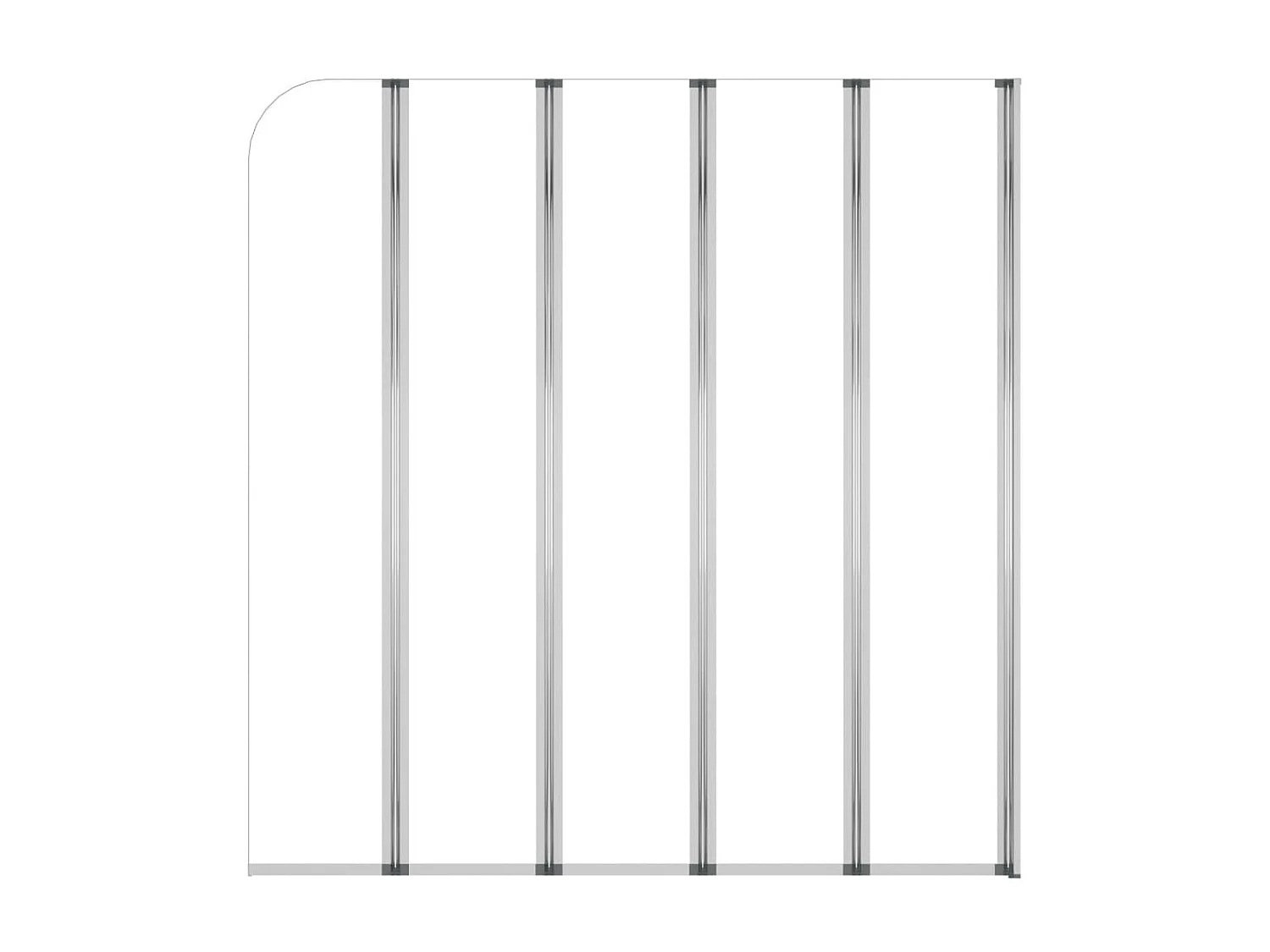 Mampara de ducha de vidrio templado transparente 120x140 cm ES313028