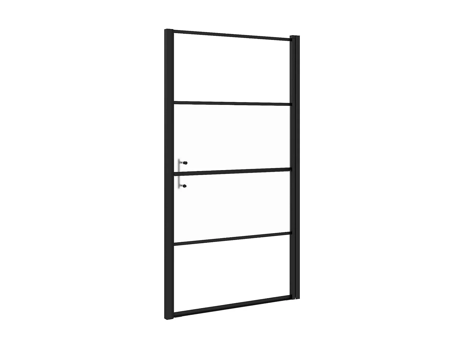 Porte de douche 100x178 cm Verre trempé demi-dépoli Noir WVGQ5101