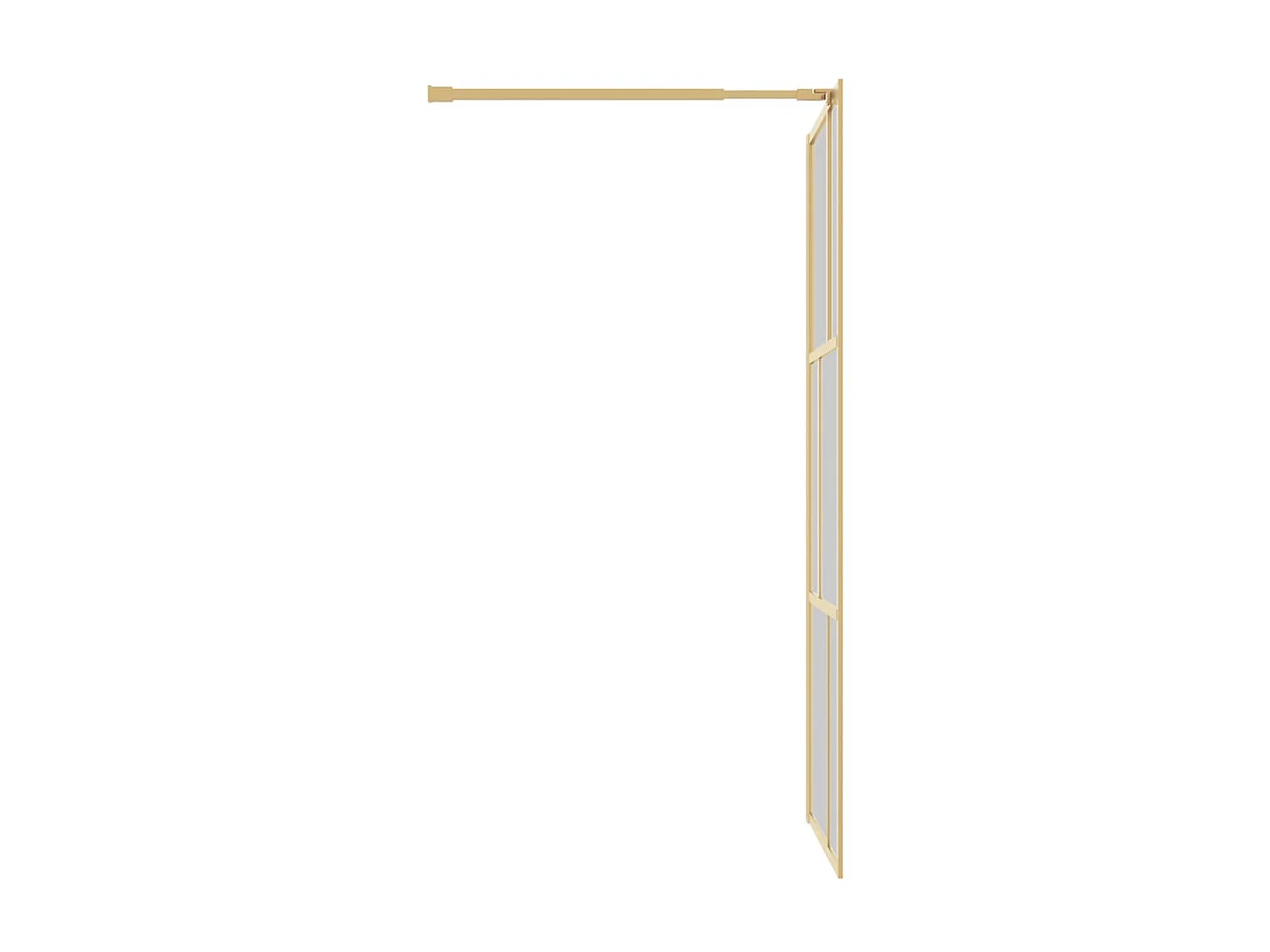 Mampara de ducha vidrio transparente ESG dorado 90x195cm ES66446