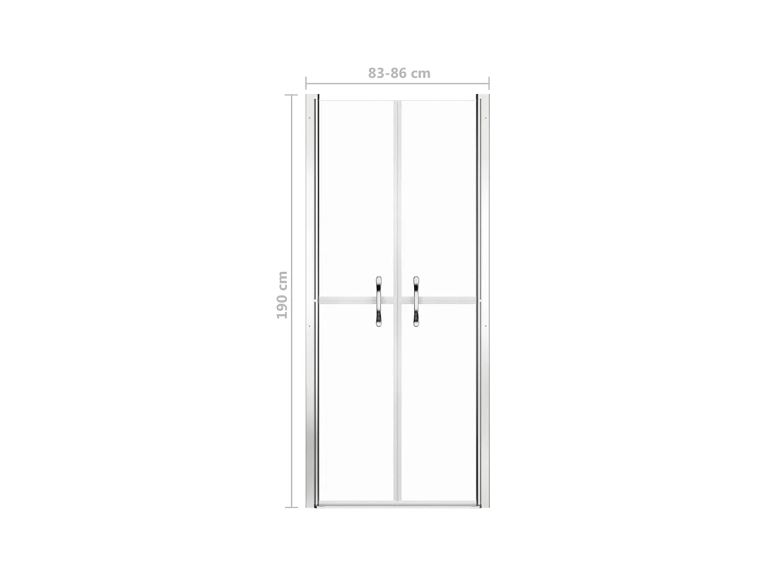 Porta de duche ESG transparente 86x190 cm PT291962