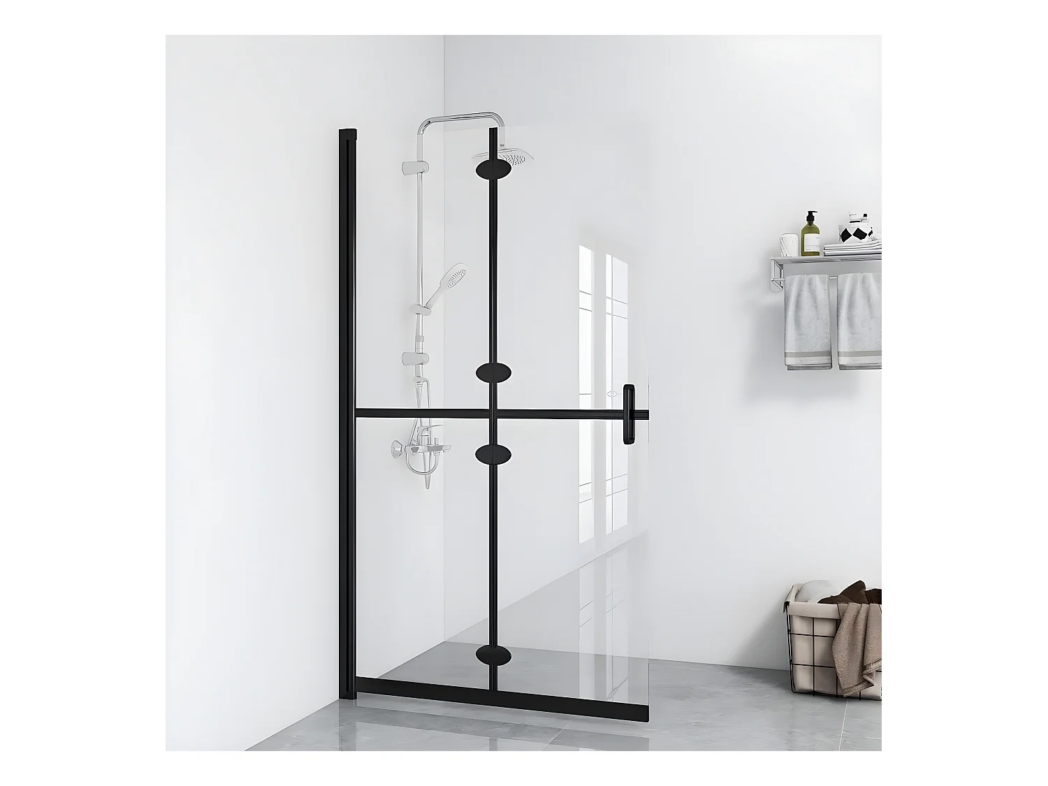 Divisória chuveiro dobrável 70x190 cm vidro transparente ESG PT431580