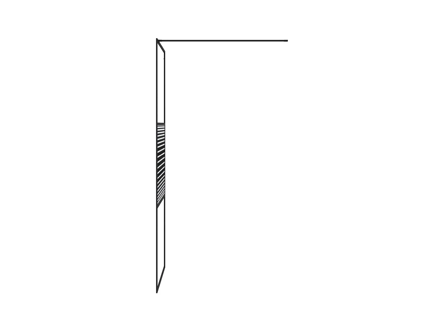 Mampara de ducha vidrio ESG transparente negro 80x195 cm ES66285