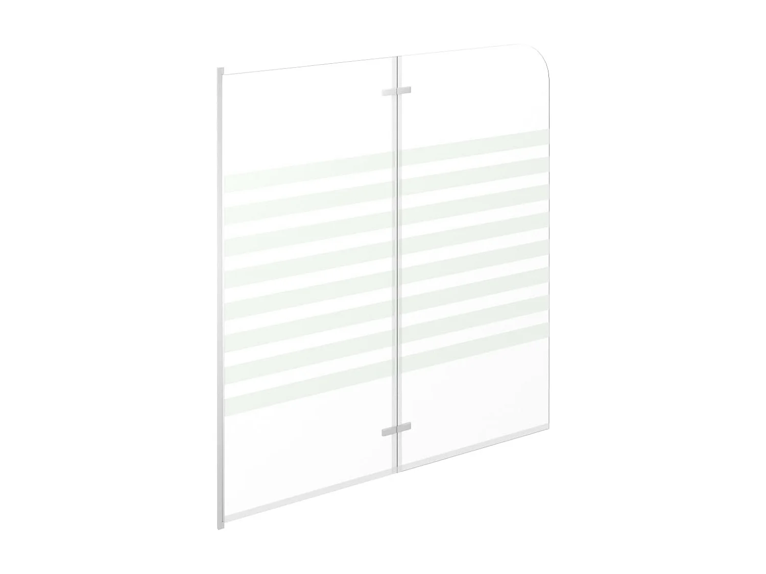 Mampara de ducha de vidrio templado a rayas 120x140 cm ES204707