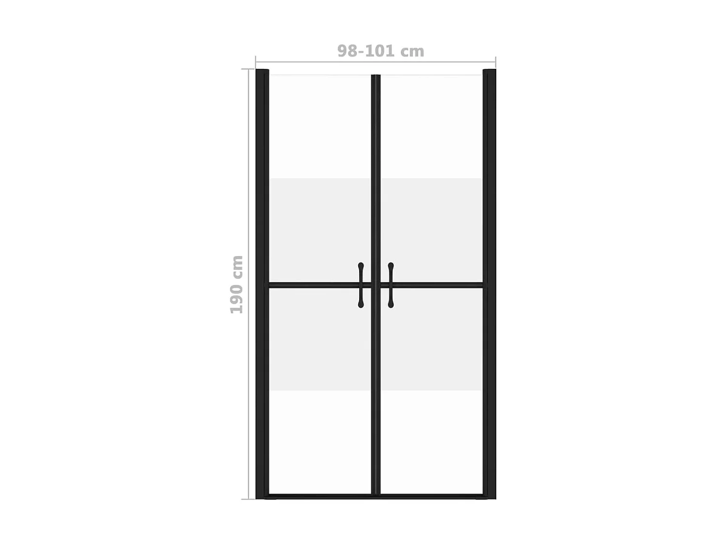 Porta de duche ESG meio opaco (98-101)x190 cm PT968645