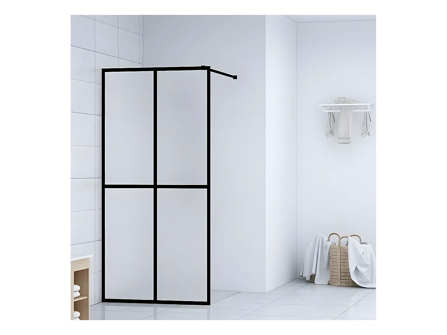 Paroi de douche Verre trempé dépoli 100x195 cm WVGQ7341