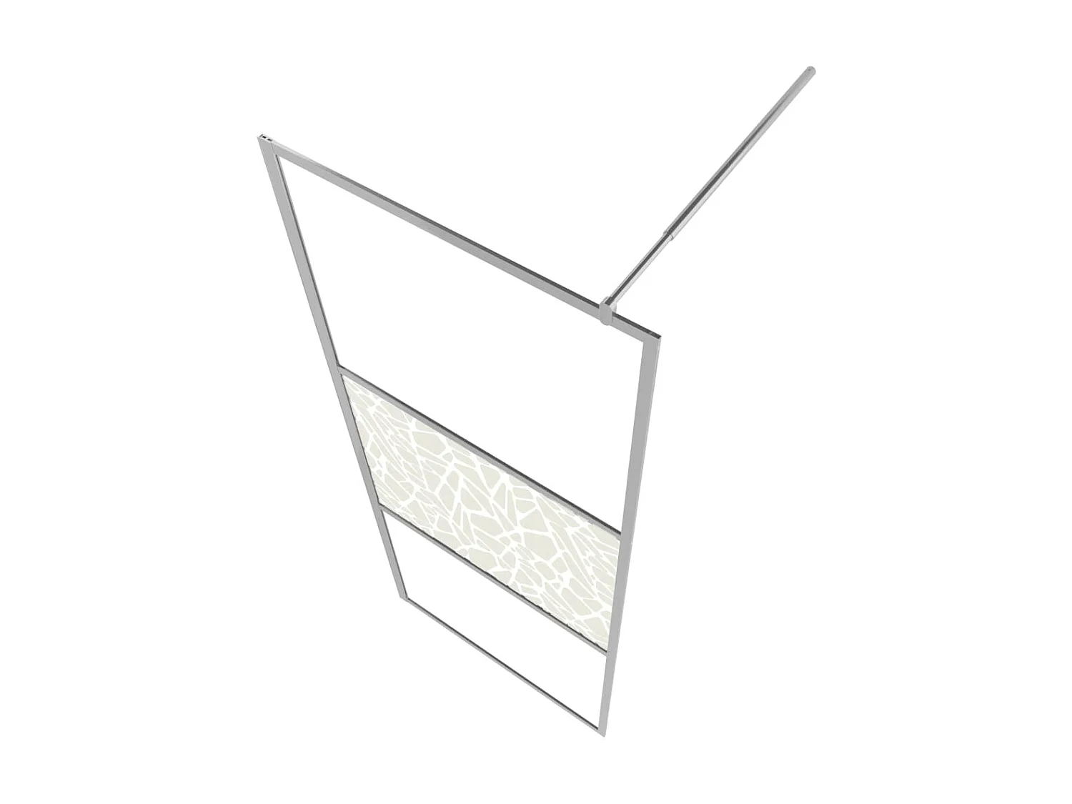 Mampara de ducha accesible vidrio ESG diseño piedras 115x195 cm ES66257