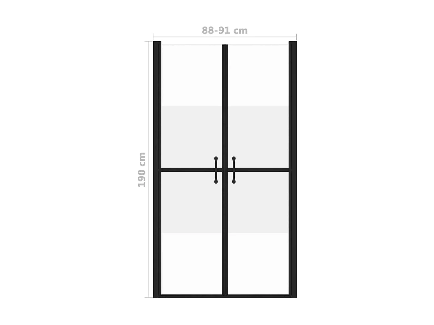 Porta de duche ESG meio opaco (88-91)x190 cm PT895243
