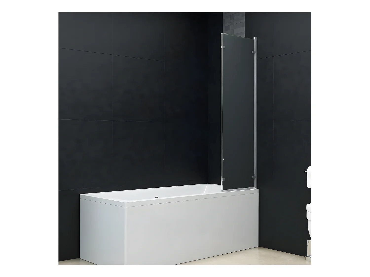 Paroi de douche pliable 3 panneaux ESG 130x138 cm WVGQ1548