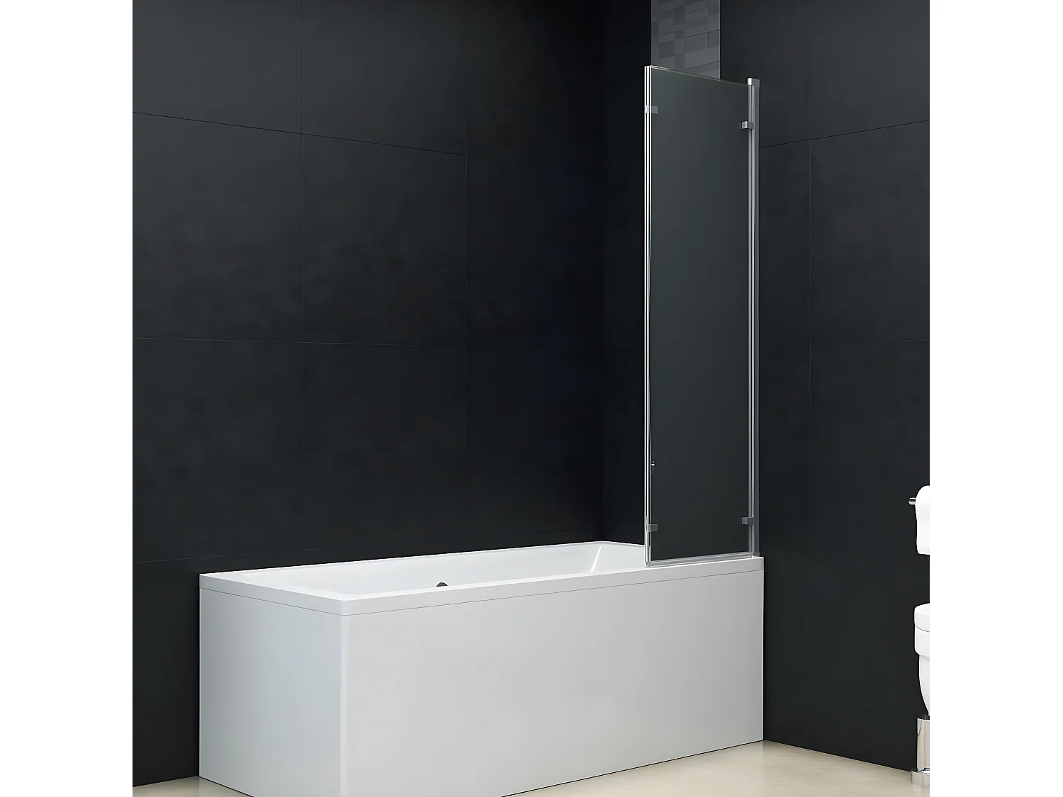 Paroi de douche pliable 3 panneaux ESG 130x138 cm WVGQ1548