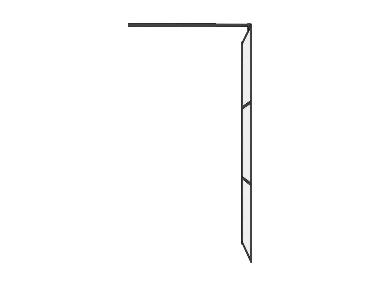 Paroi de douche 90x195 cm Verre ESG dépoli Noir WVGQ9484