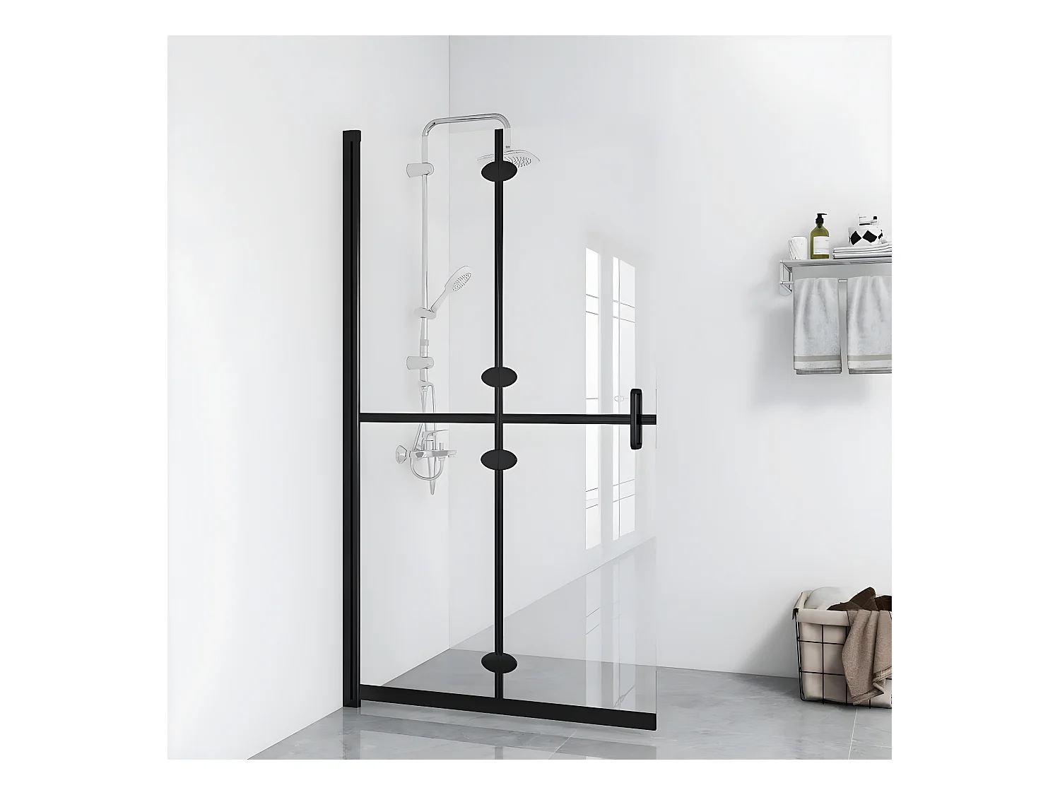 Paroi de douche pliable Verre ESG transparent 100x190 cm WVGQ4567