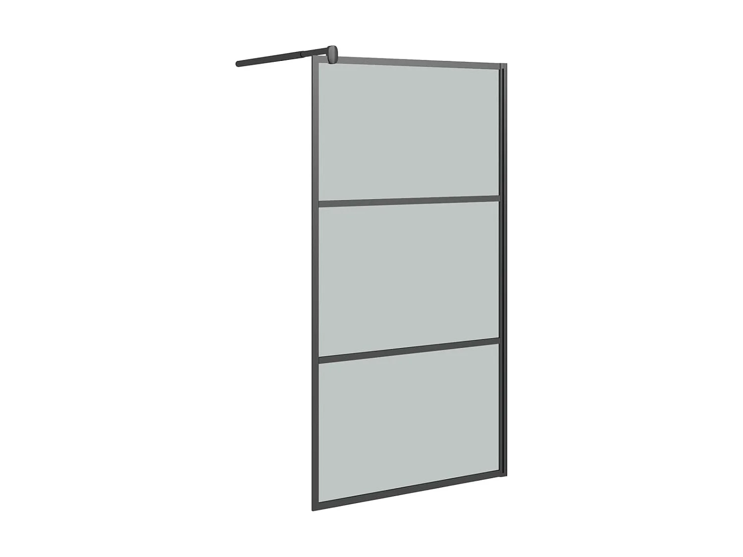 Paroi de douche 100x195 cm Verre ESG foncé Noir WVGQ3182