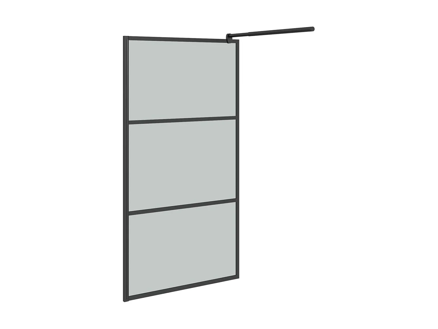 Paroi de douche 100x195 cm Verre ESG foncé Noir WVGQ3182