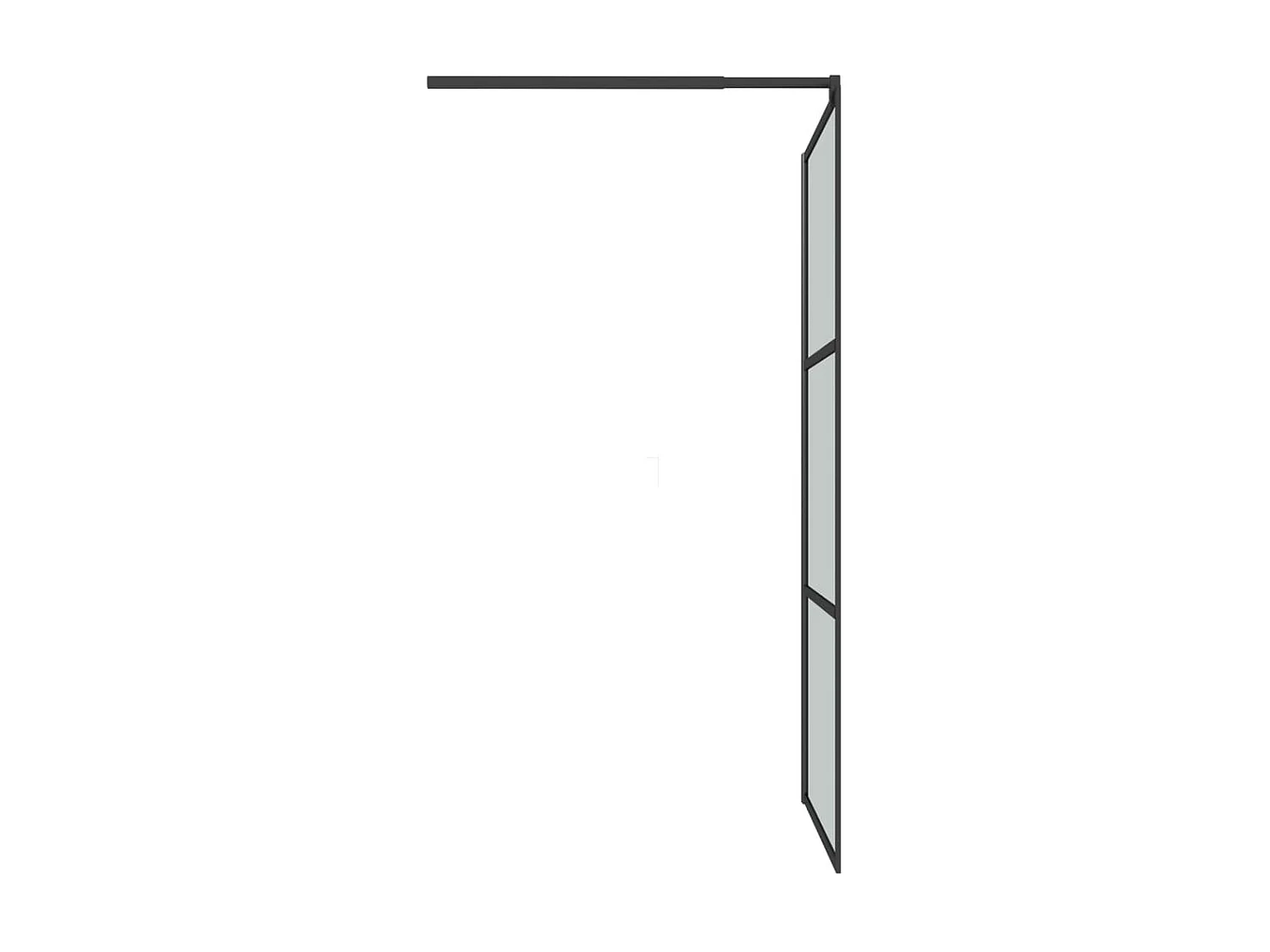 Divisória de chuveiro preto 100x195 cm vidro ESG escuro PT243377