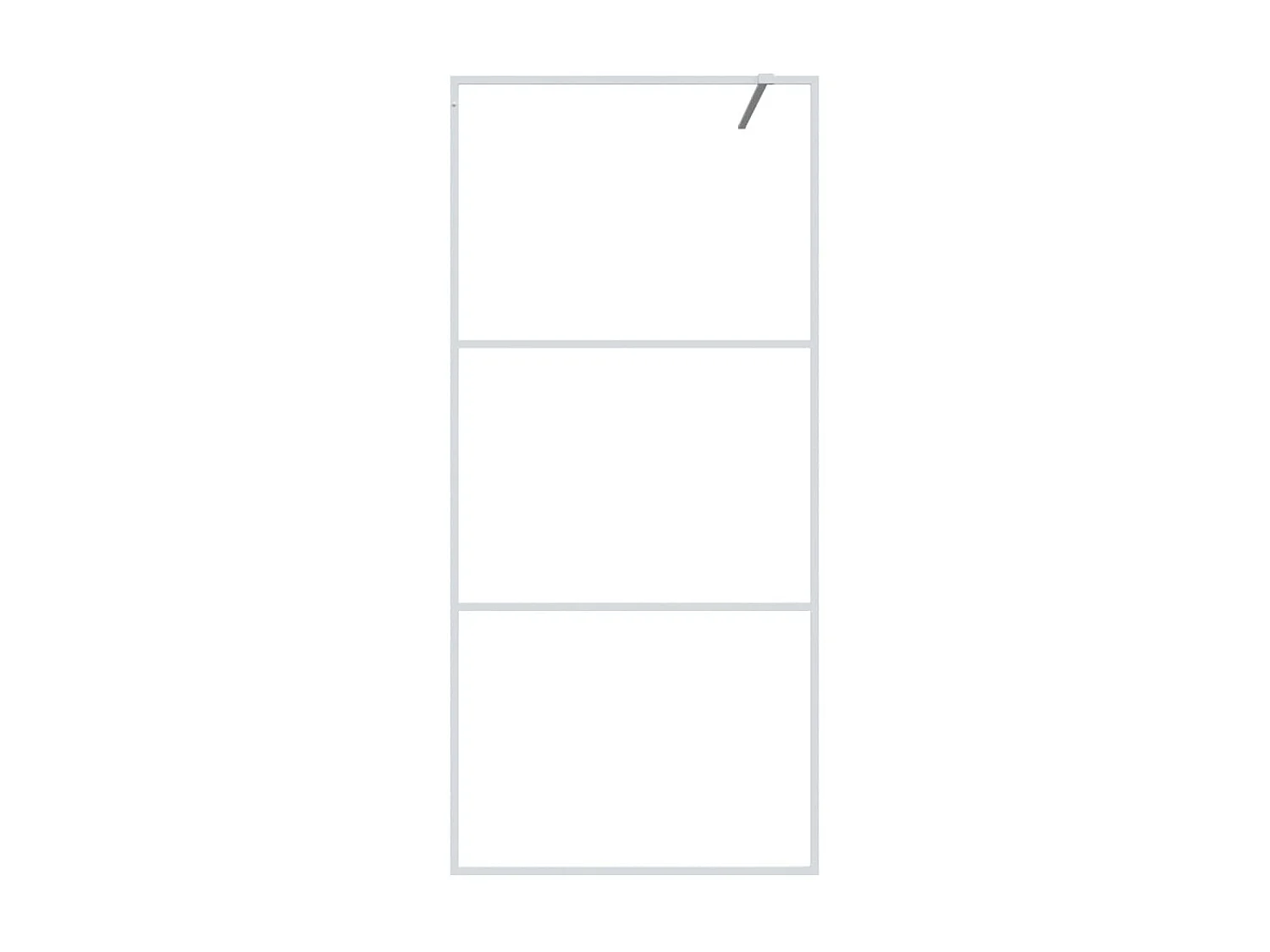 Paroi de douche Blanc 90x195 cm Verre ESG transparent WVGQ2256