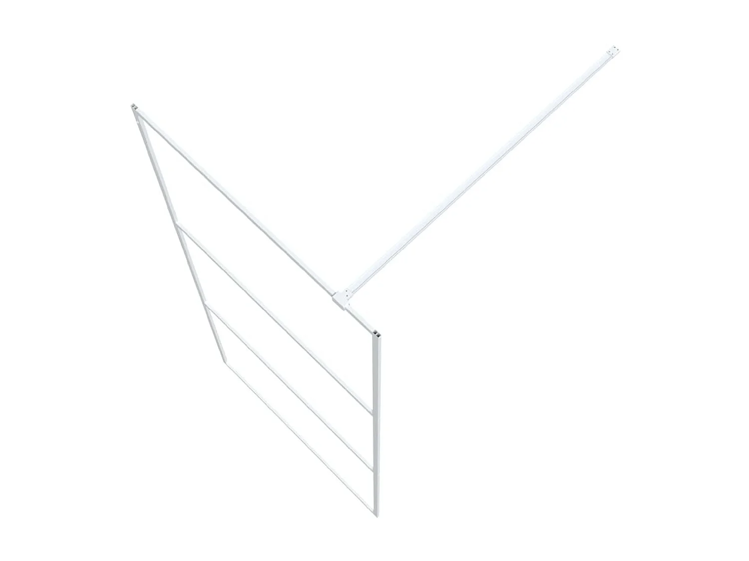 Paroi de douche Blanc 90x195 cm Verre ESG transparent WVGQ2256