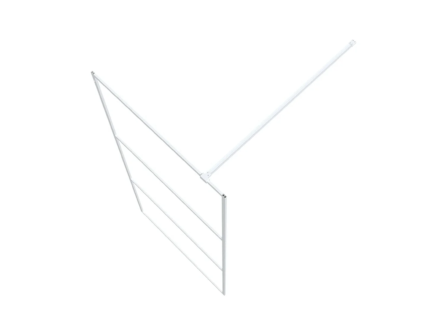 Mampara de ducha vidrio ESG transparente blanco 90x195 cm ES305530