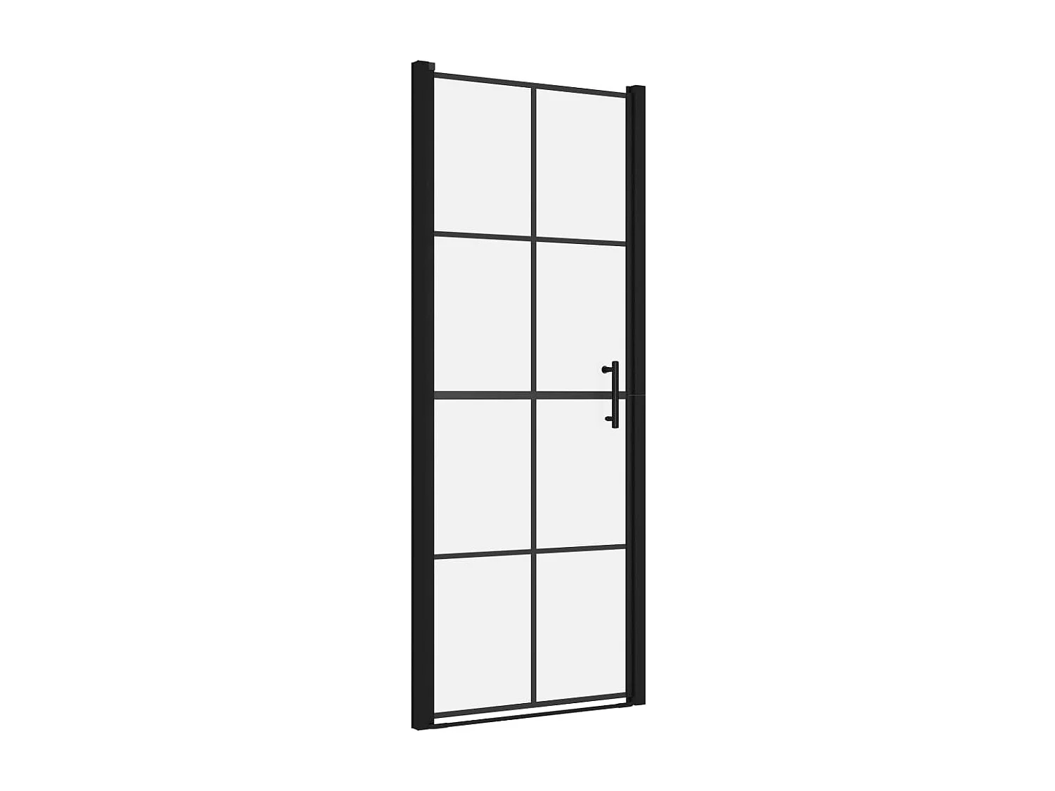 Mamparas de ducha de vidrio templado negro 81x195 cm ES66374