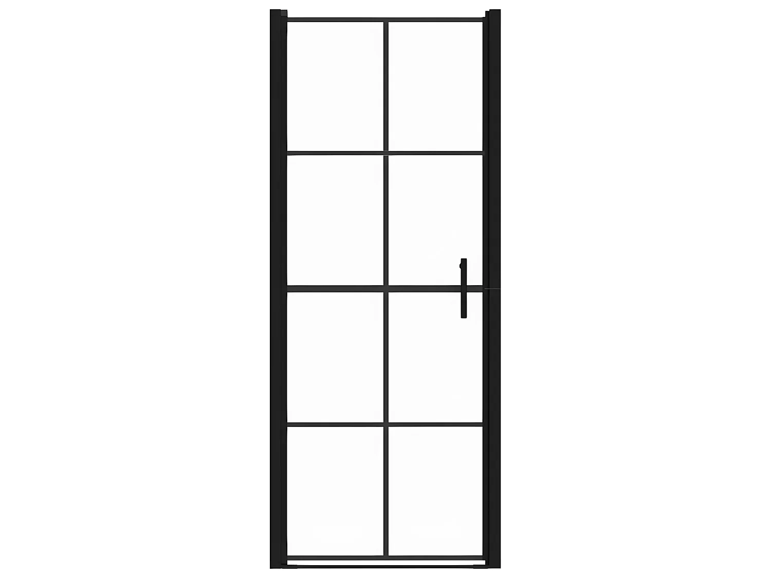 Mamparas de ducha de vidrio templado negro 81x195 cm ES66374