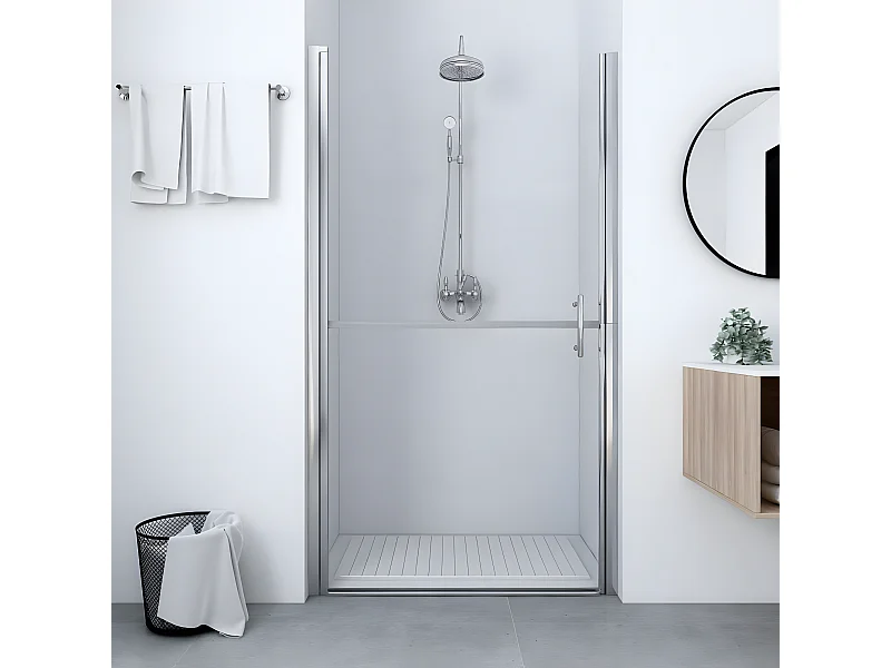 Mampara de ducha de vidrio templado 81x195 cm ES66441