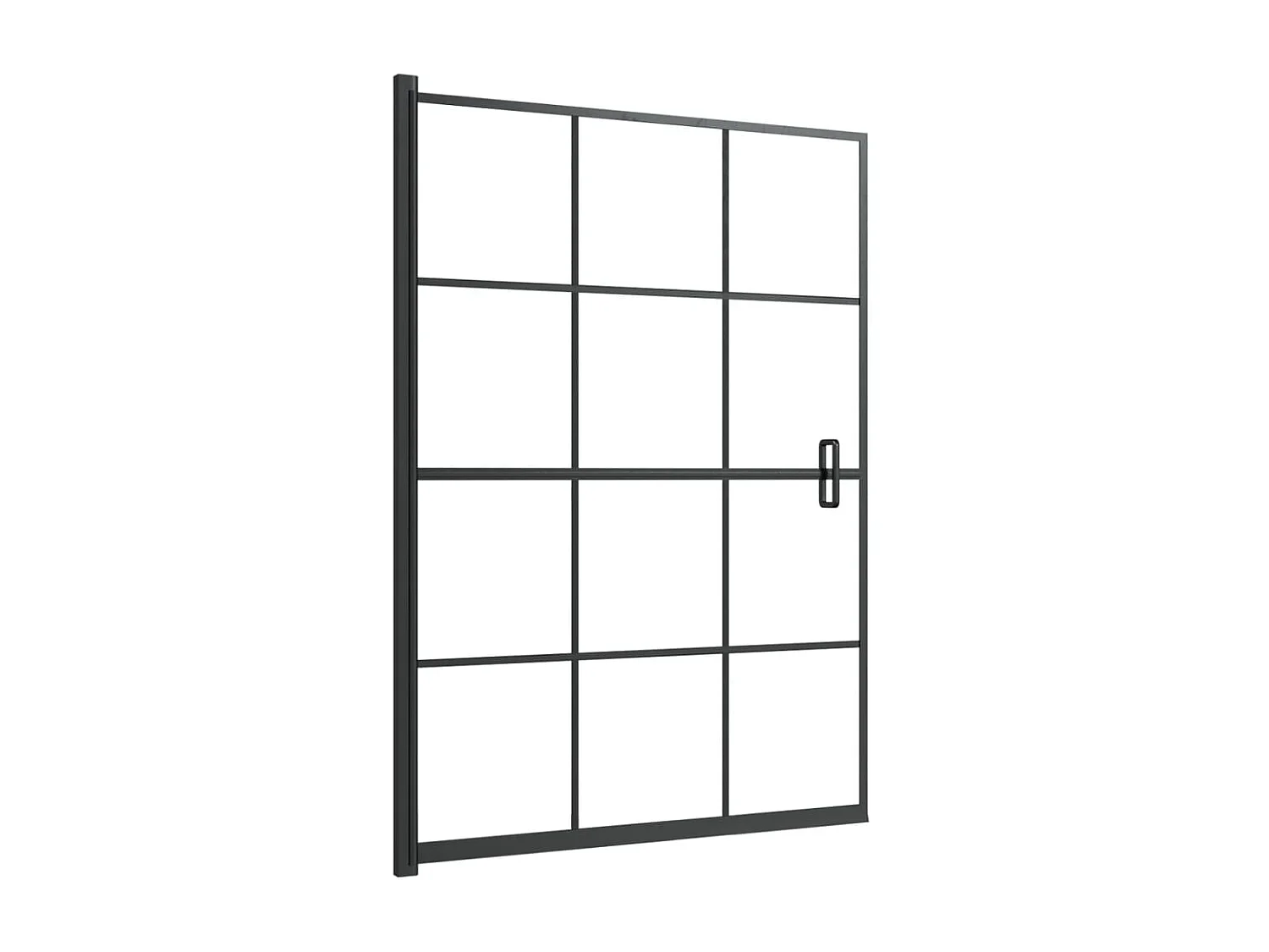 Mampara de ducha ESG negro 100x140 cm ES66261