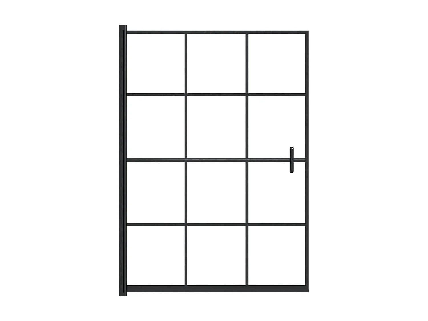 Mampara de ducha ESG negro 100x140 cm ES66261