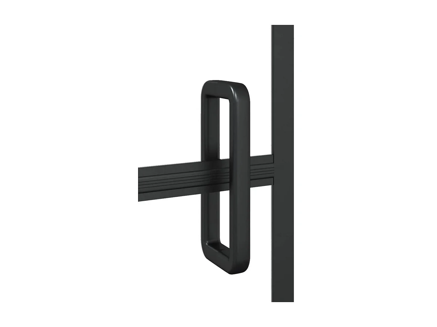 Mampara de ducha ESG negro 100x140 cm ES66261