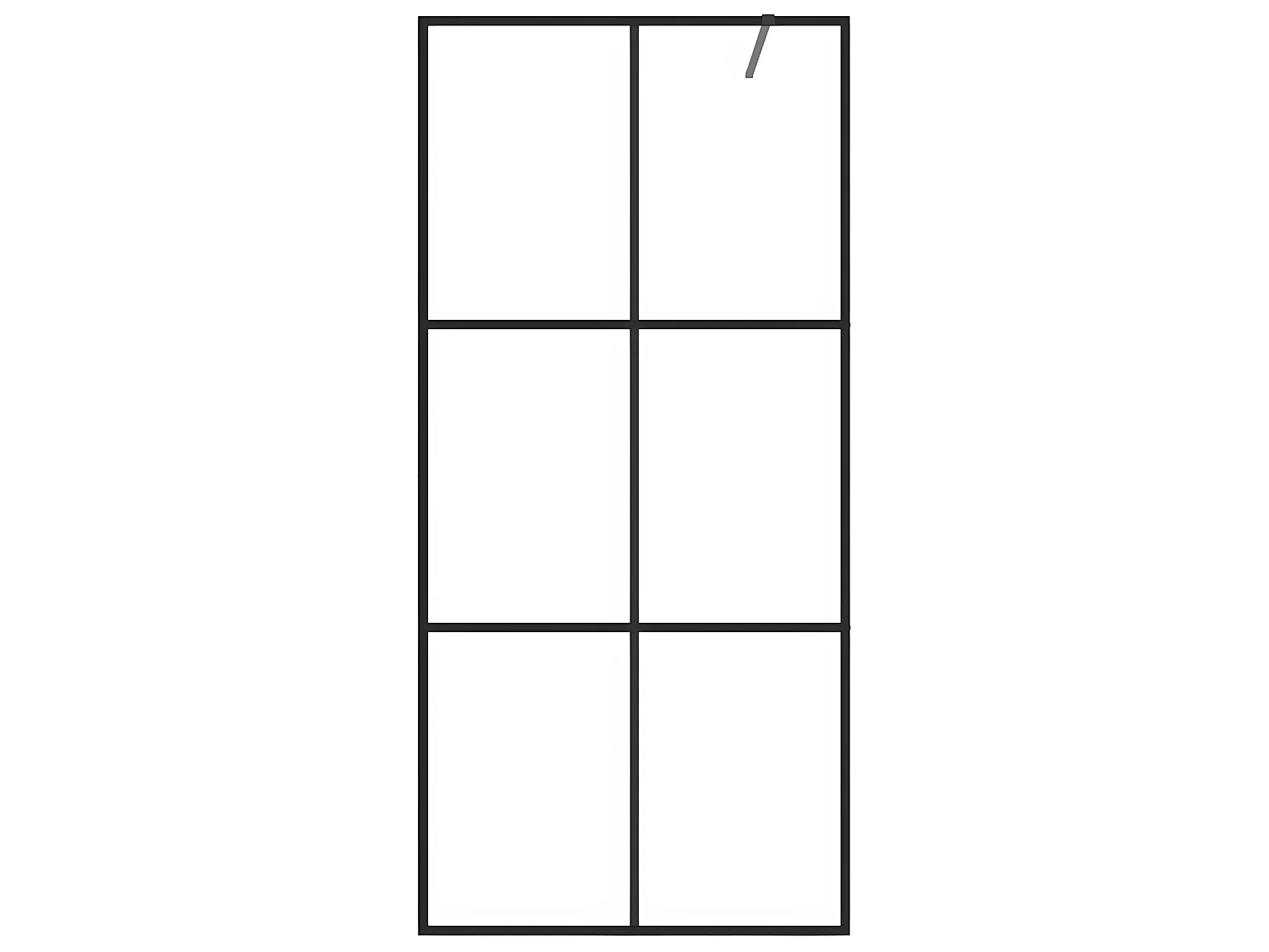 Divisória de chuveiro c/ vidro transparente ESG 115x195cm preto PT785172
