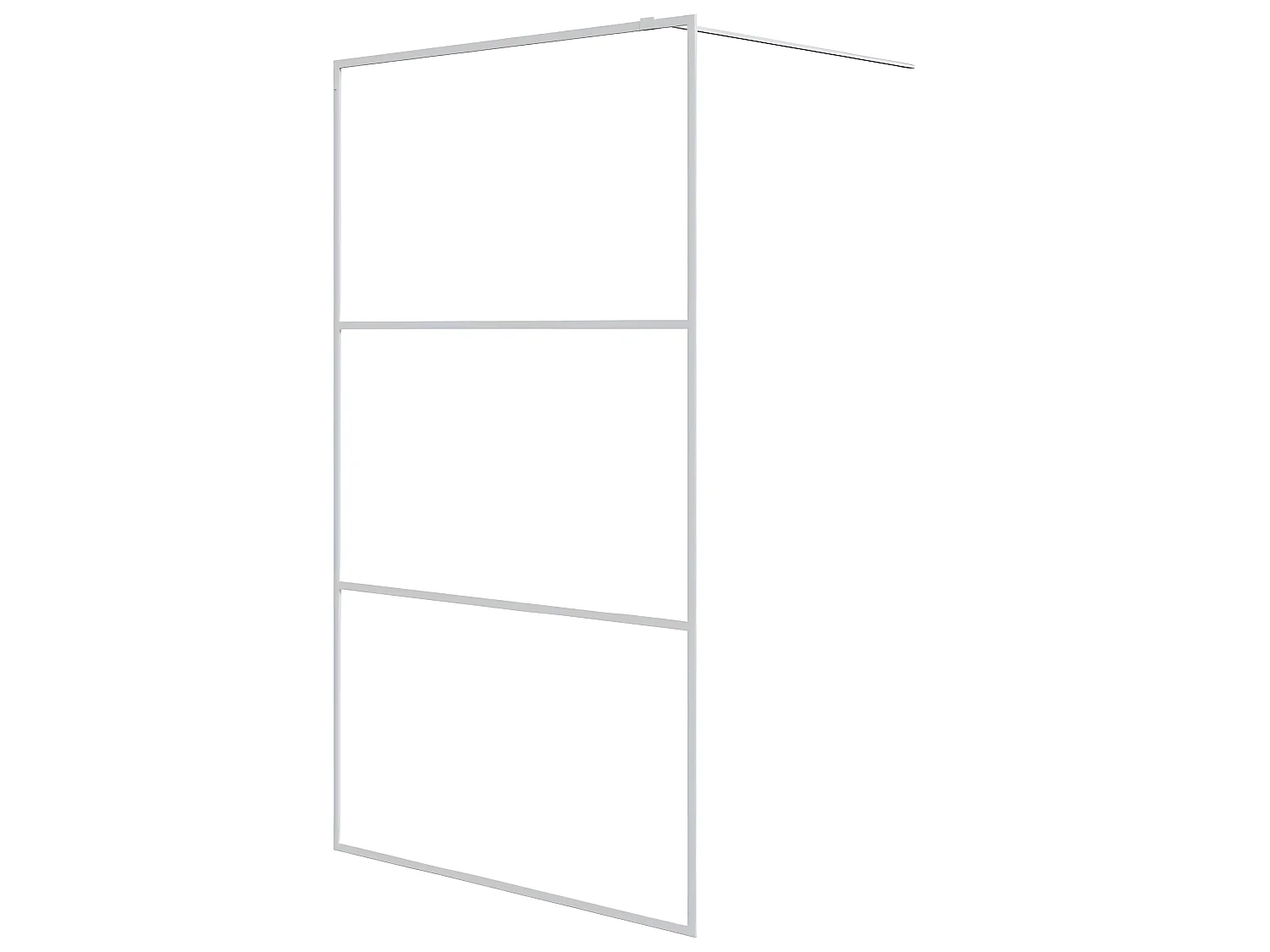 Paroi de douche Blanc 115x195 cm Verre ESG transparent WVGQ9299