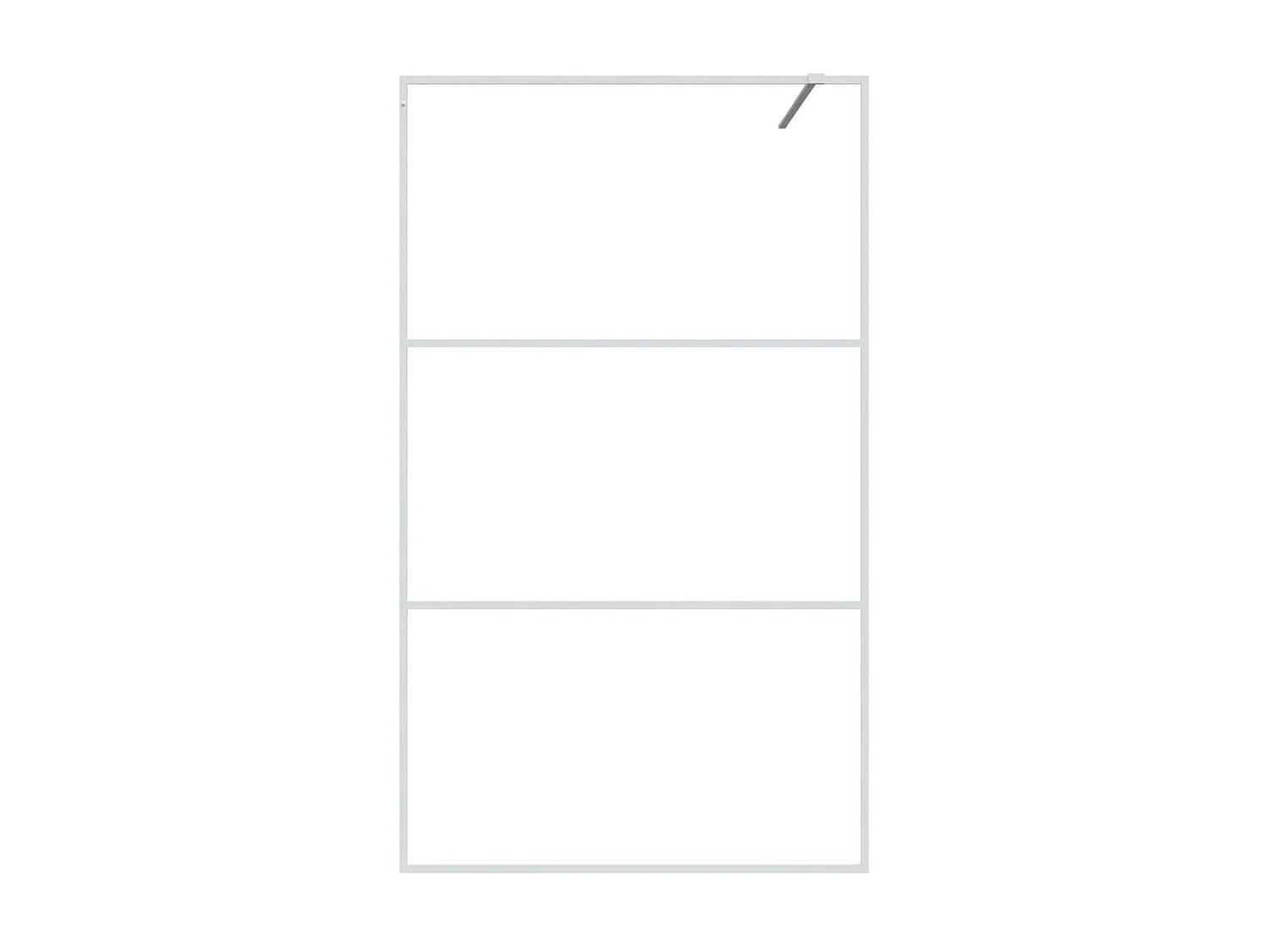 Paroi de douche Blanc 115x195 cm Verre ESG transparent WVGQ9299