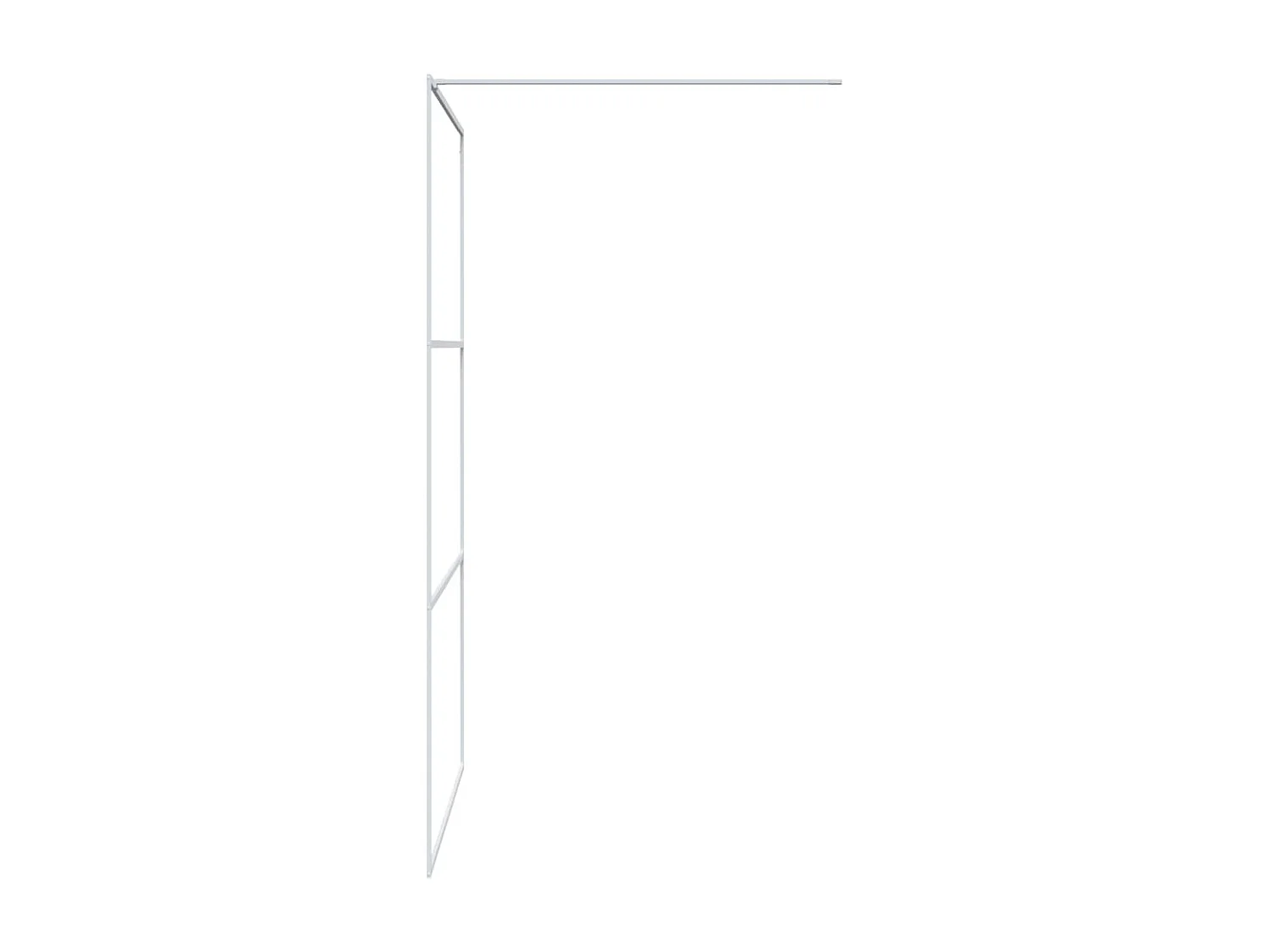 Paroi de douche Blanc 115x195 cm Verre ESG transparent WVGQ9299