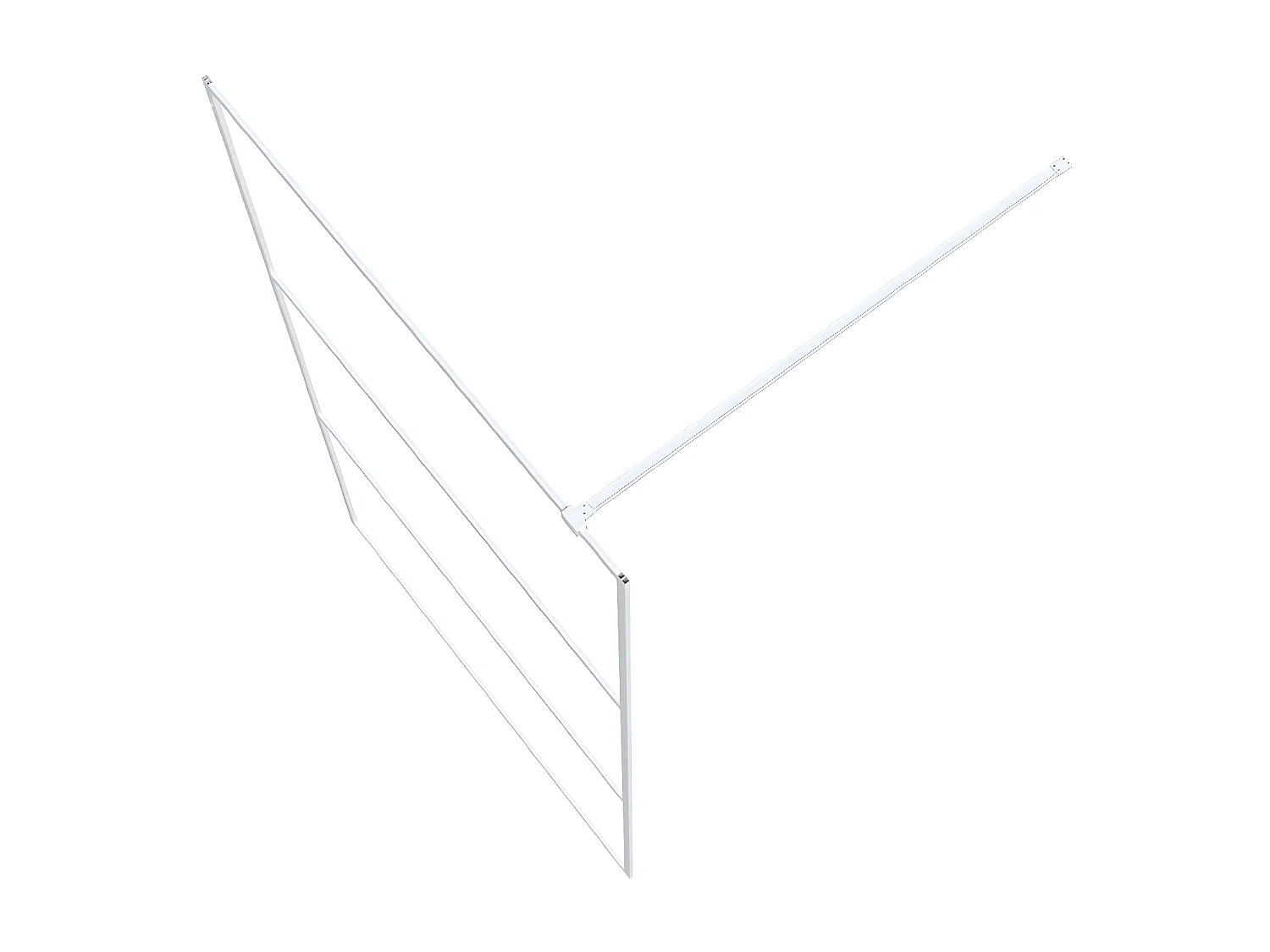 Paroi de douche Blanc 115x195 cm Verre ESG transparent WVGQ9299