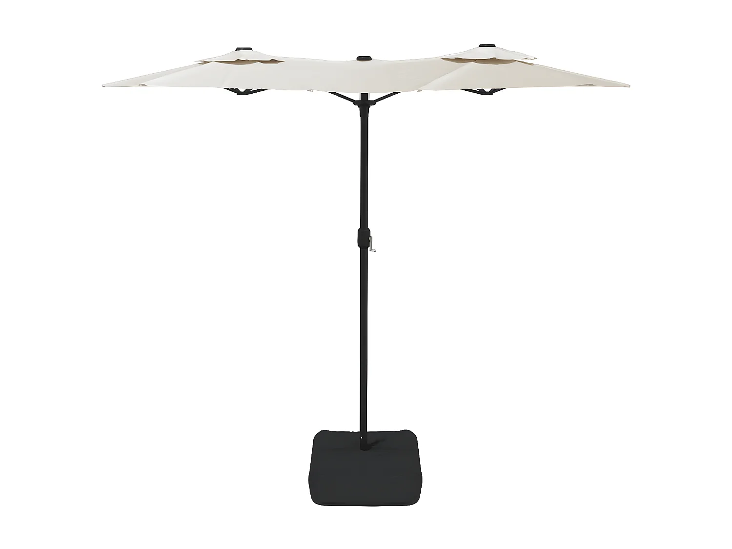 Parasol à double tête avec LED blanc sable 316x240 cm WVGQ1719