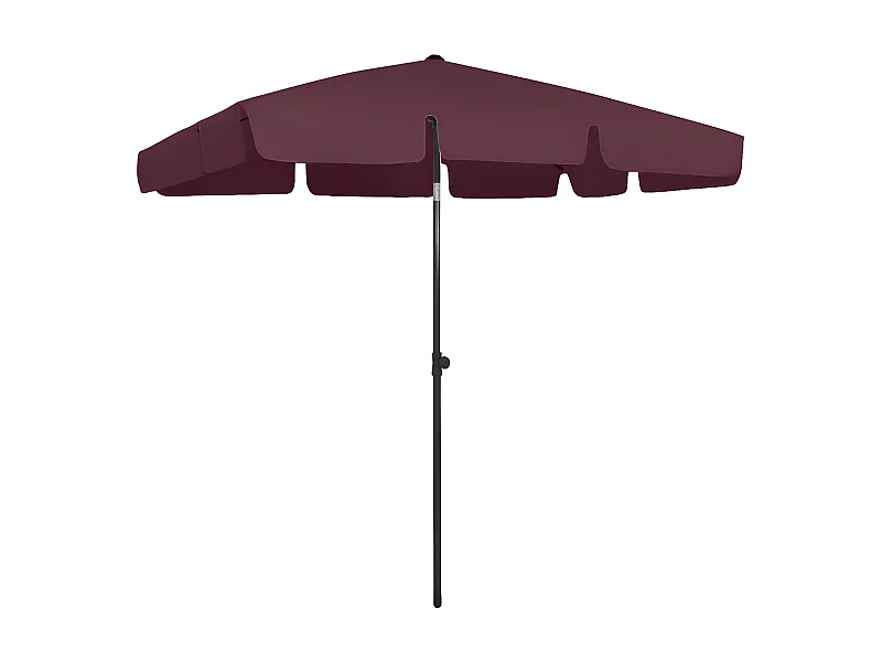 Parasol de plage rouge bordeaux 200x125 cm WVGQ5490