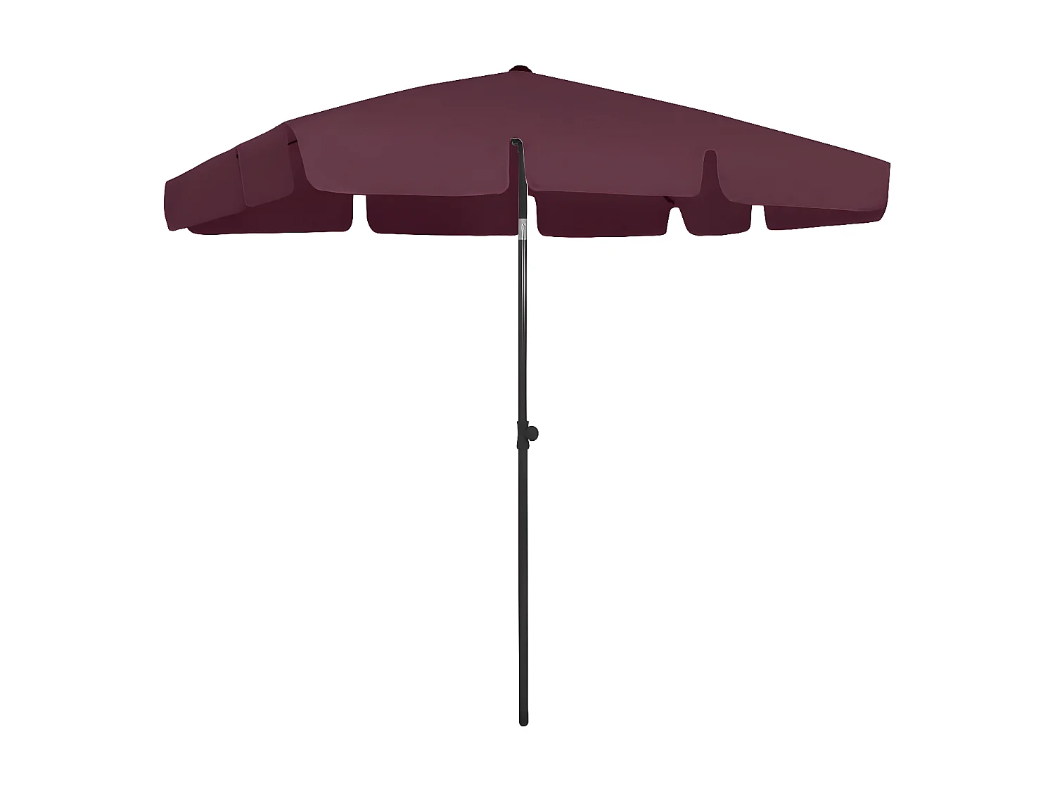 Parasol de plage rouge bordeaux 200x125 cm WVGQ5490
