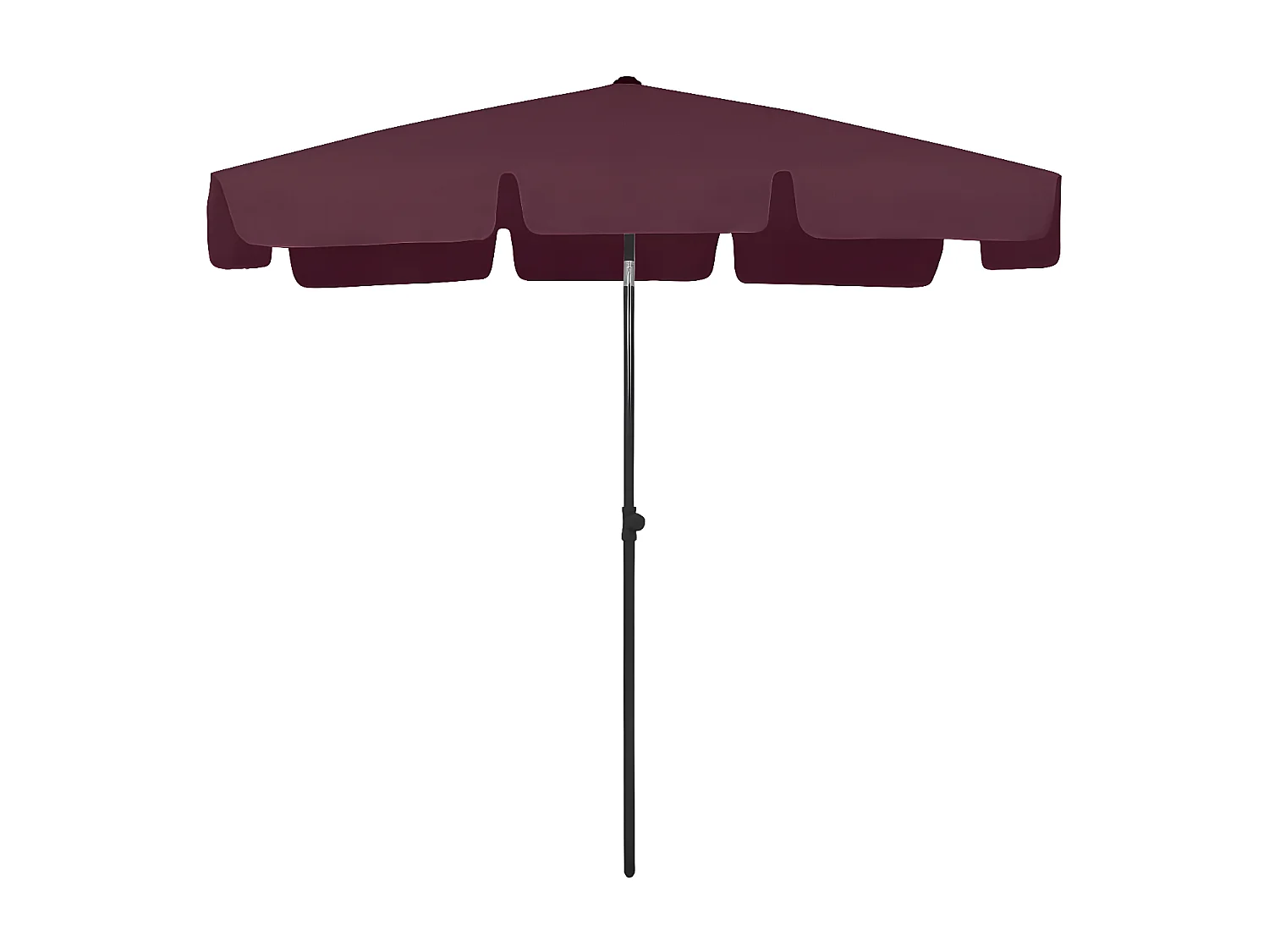Parasol de plage rouge bordeaux 200x125 cm WVGQ5490