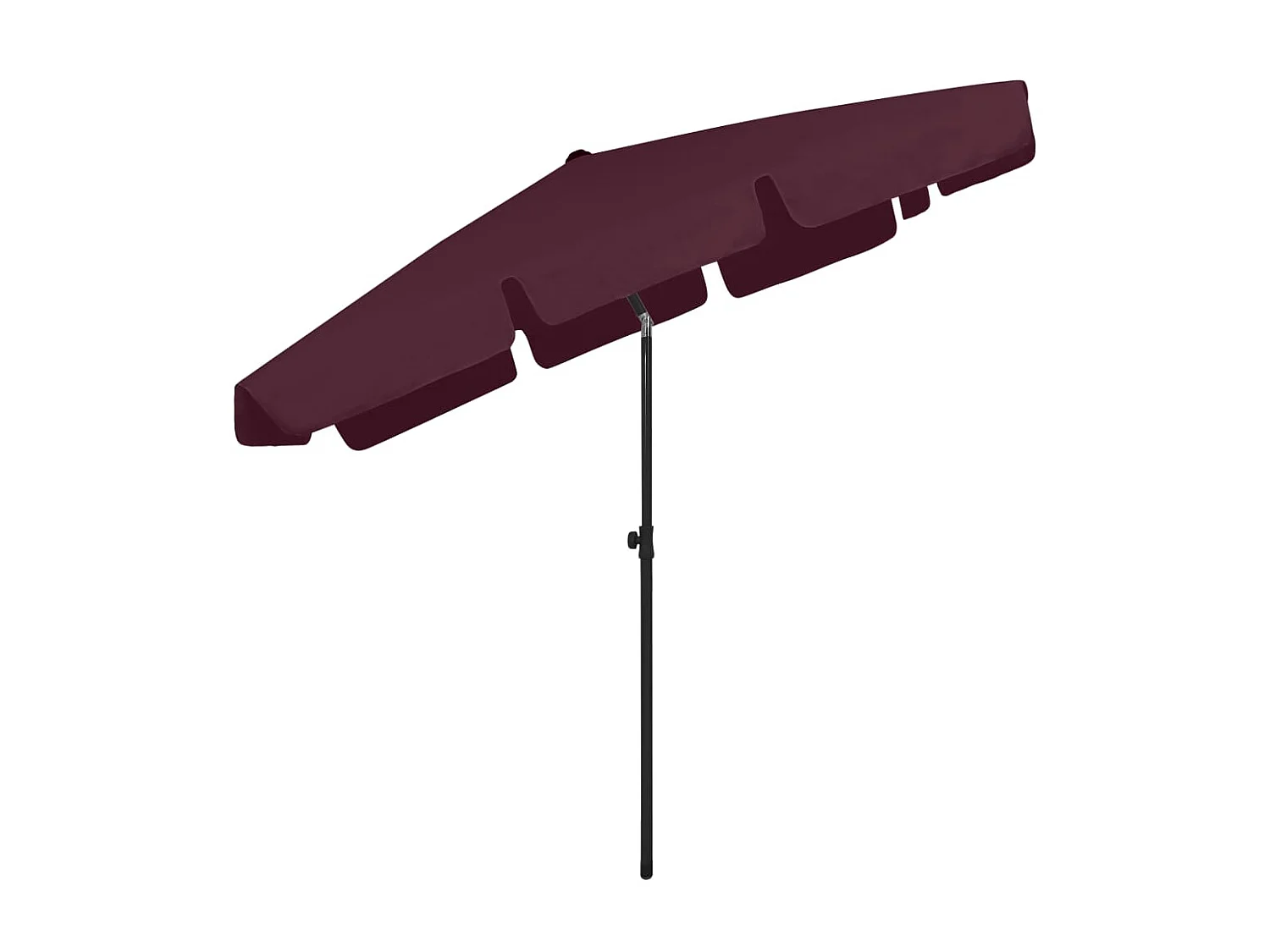 Parasol de plage rouge bordeaux 200x125 cm WVGQ5490