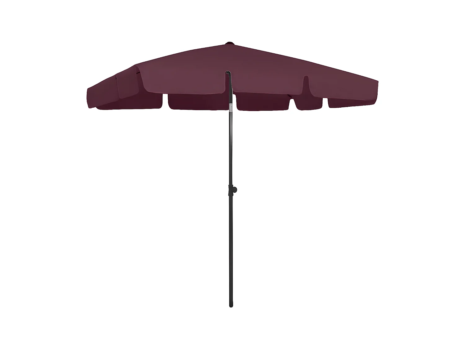 Parasol de plage rouge bordeaux 200x125 cm WVGQ5490