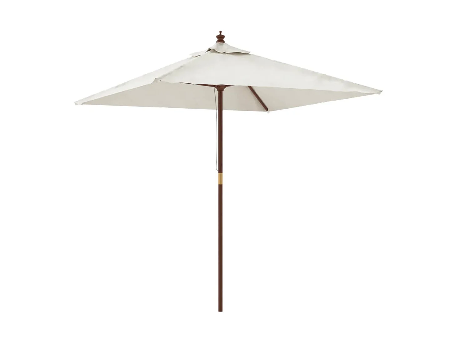 Parasol de jardin avec mât en bois sable 198x198x231 cm WVGQ3245