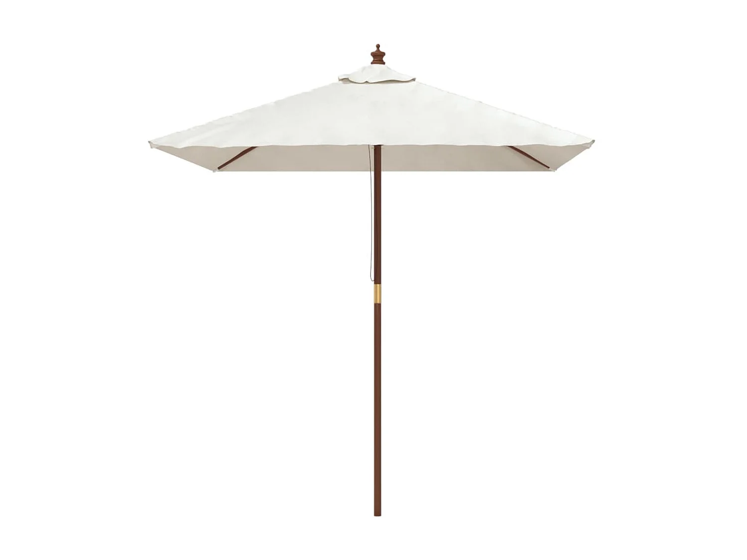 Parasol de jardin avec mât en bois sable 198x198x231 cm WVGQ3245