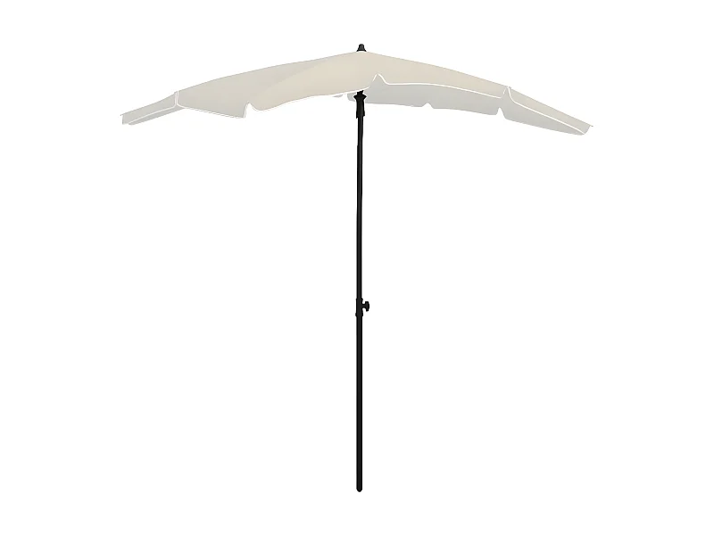 Guarda-sol de jardim com poste 200x130 cm cor areia PT472752