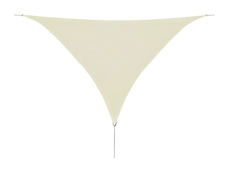 Guarda-sol HDPE triangular 3,6x3,6x3,6 m creme PT461546
